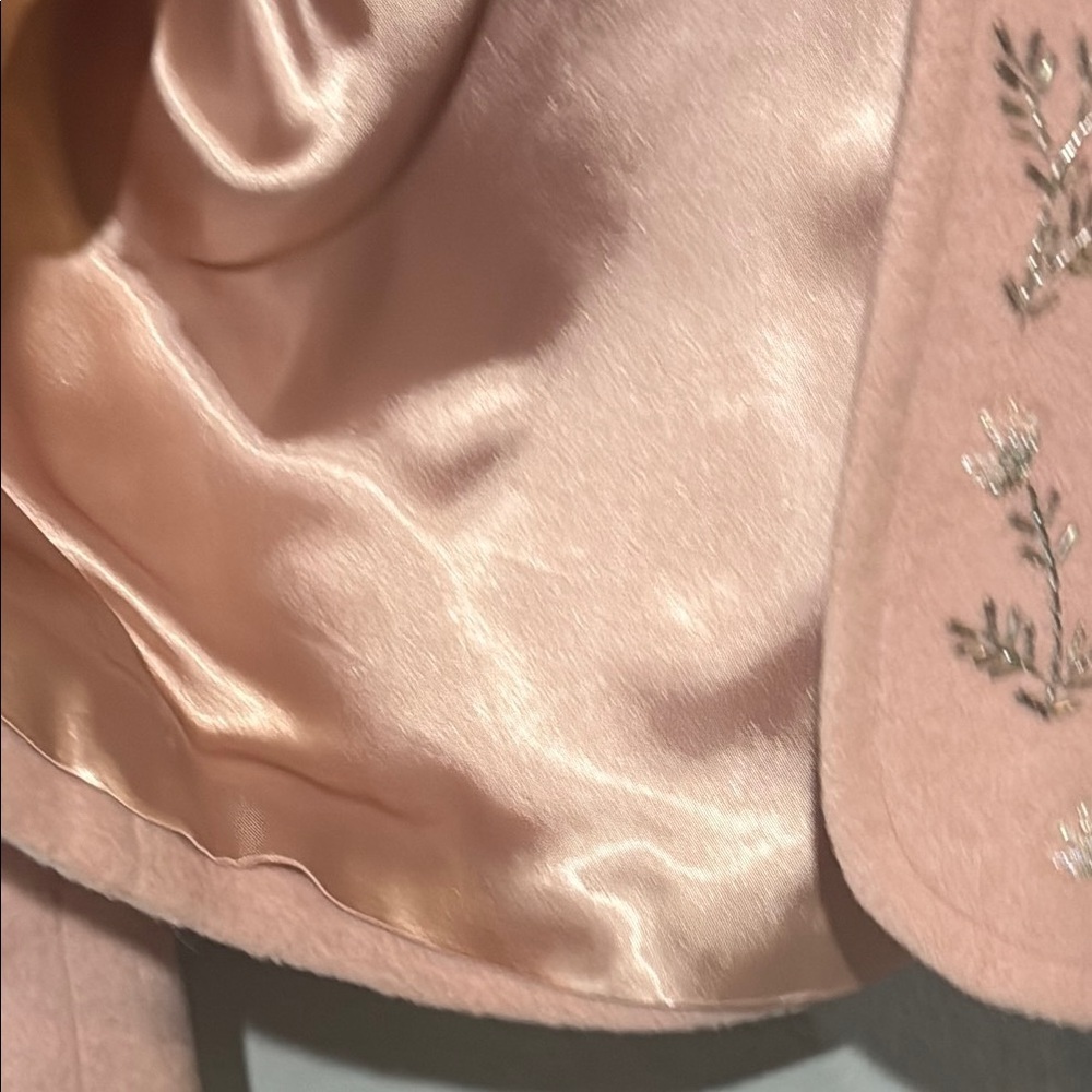 Vintage y2k Karen Kane Pink Blazer with Metallic Embellishments Sz large - Picture 8 of 14